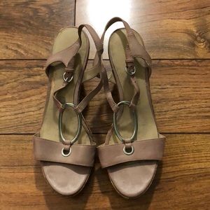 Unisa wedges nude pink